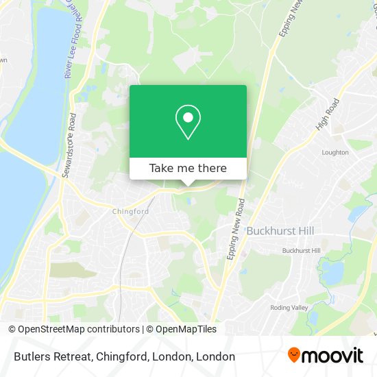 Butlers Retreat, Chingford, London map