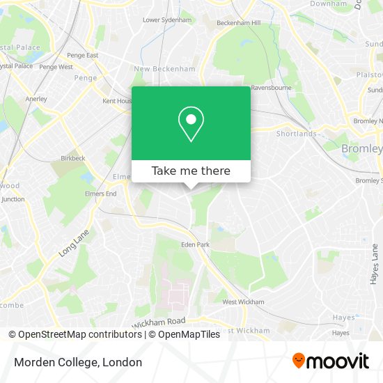 Morden College map