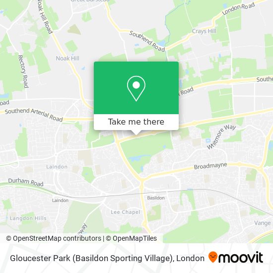Gloucester Park (Basildon Sporting Village) map