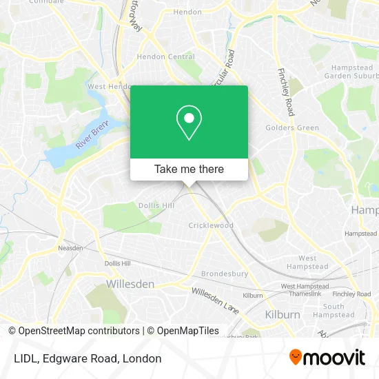 LIDL, Edgware Road map
