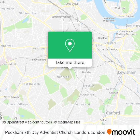 Peckham 7th Day Adventist Church, London map