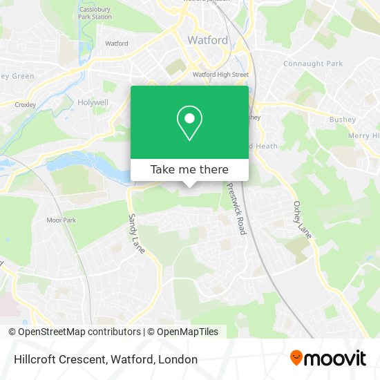 Hillcroft Crescent, Watford map