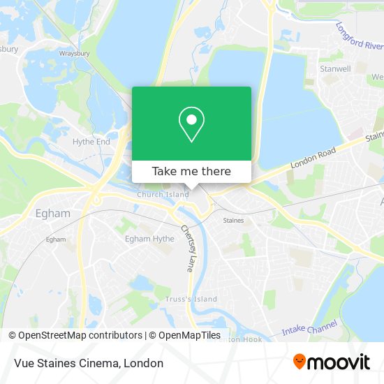 Vue Staines Cinema map