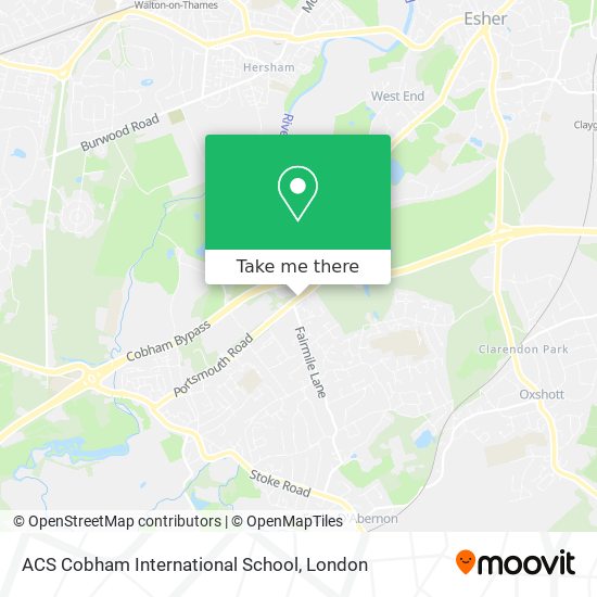 ACS Cobham International School map