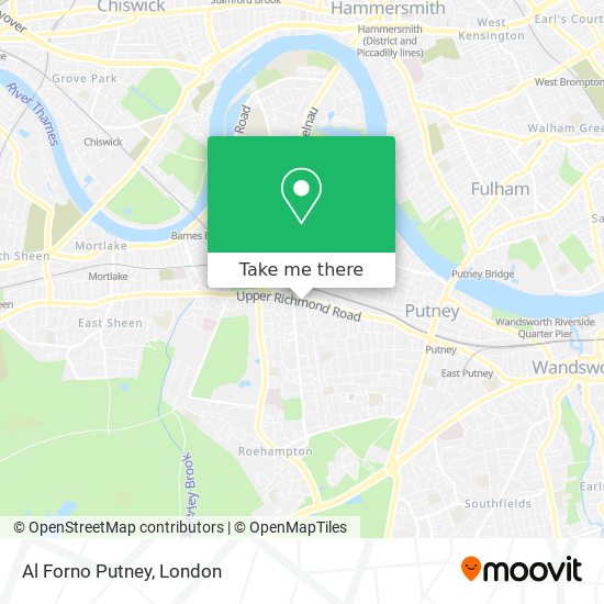 Al Forno Putney map