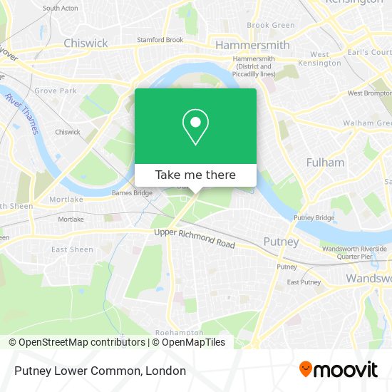 Putney Lower Common map