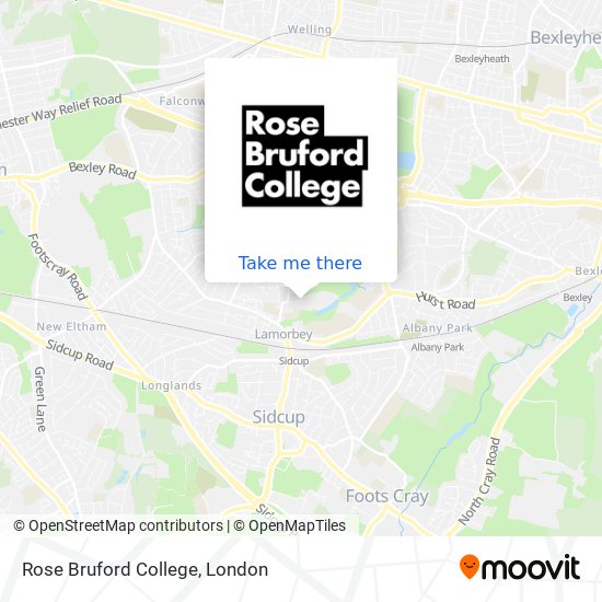 Rose Bruford College map