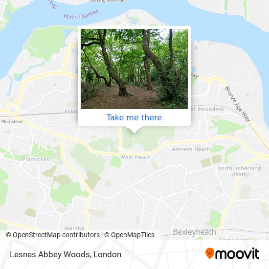 Lesnes Abbey Woods map