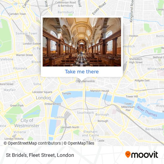 St Bride’s, Fleet Street map