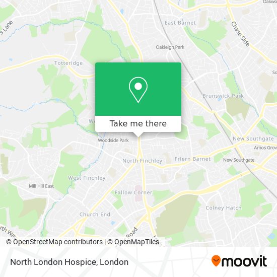 North London Hospice map