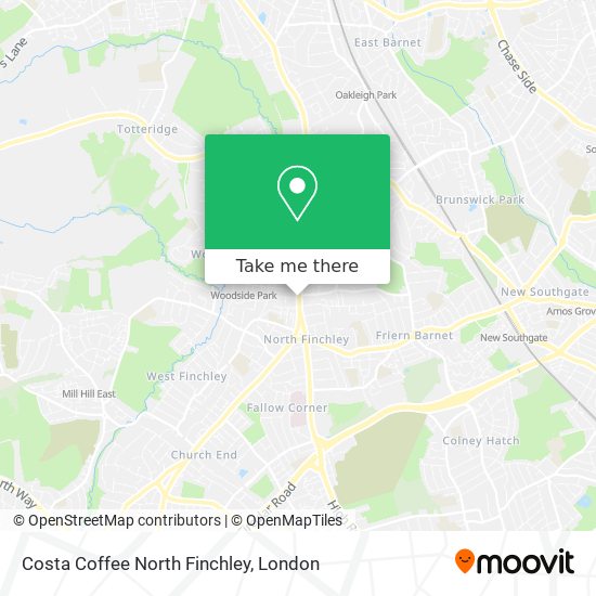 Costa Coffee North Finchley map