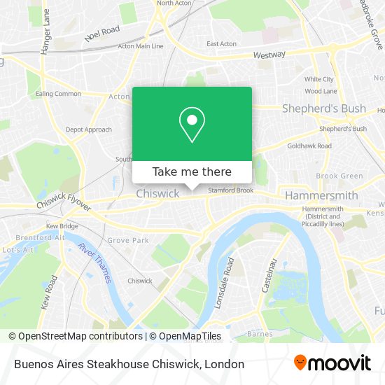 Buenos Aires Steakhouse Chiswick map
