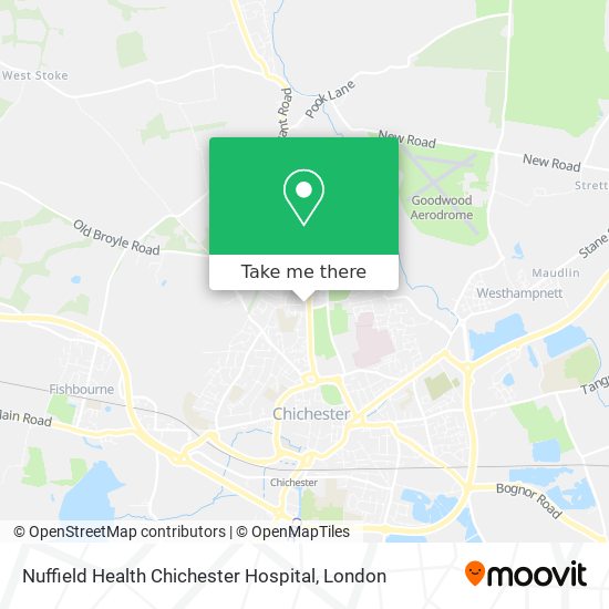 Nuffield Health Chichester Hospital map
