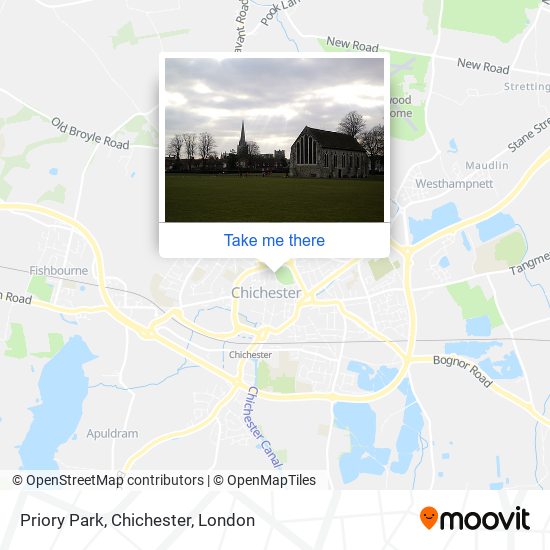 Priory Park, Chichester map