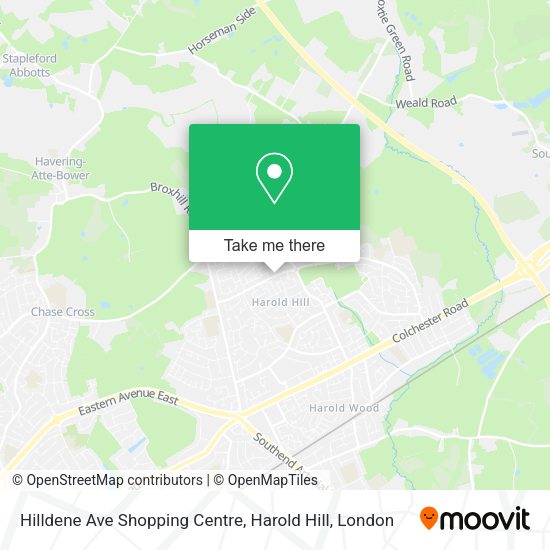 How To Get To Hilldene Ave Shopping Centre Harold Hill In Harold Hill By Bus Train Dlr Or Tube