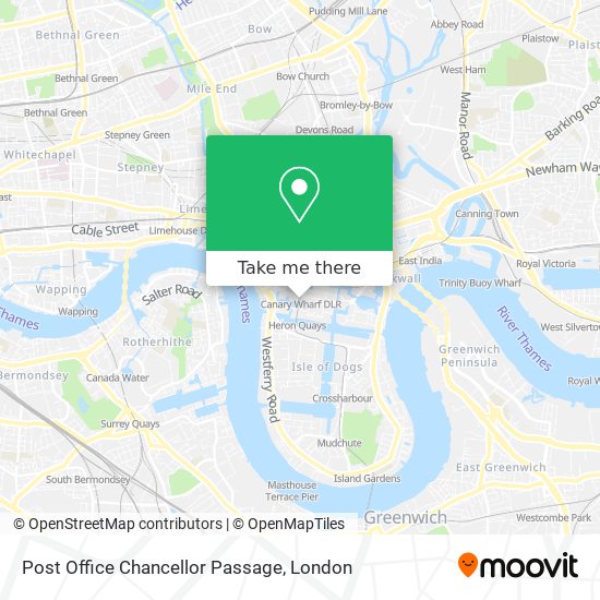 Post Office Chancellor Passage map