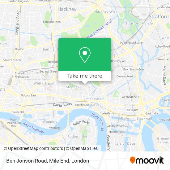 Ben Jonson Road, Mile End map
