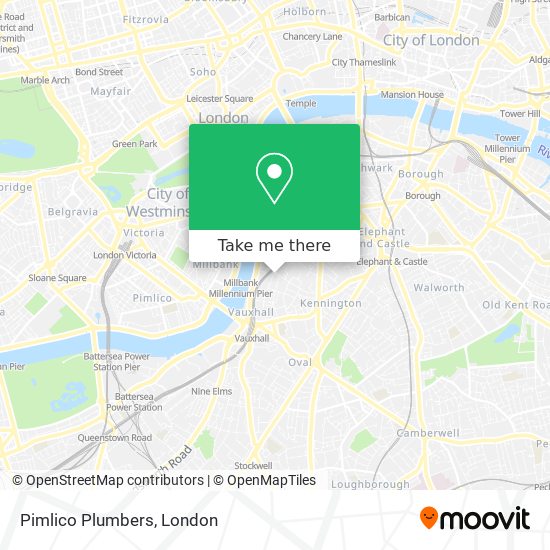 Pimlico Plumbers map