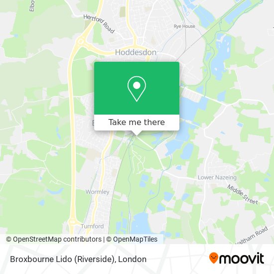 Broxbourne Lido (Riverside) map