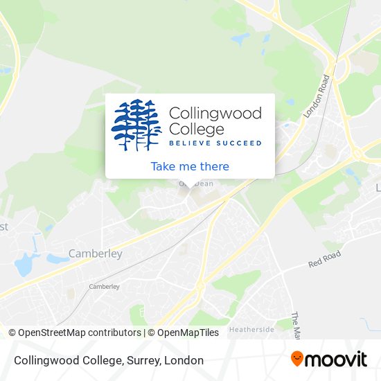 Collingwood College, Surrey map