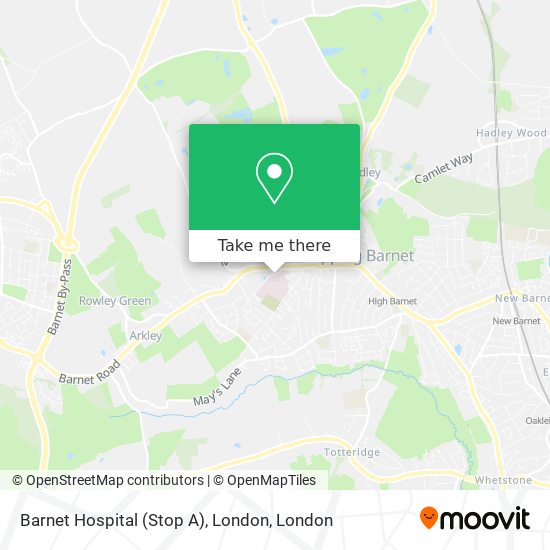 Barnet Hospital (Stop A), London map