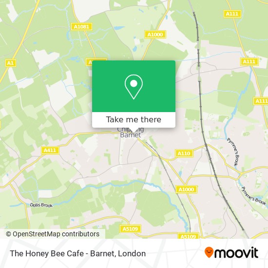 The Honey Bee Cafe - Barnet map