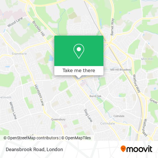 Deansbrook Road map