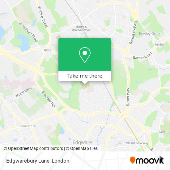 Edgwarebury Lane map