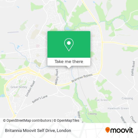 Britannia Moovit Self Drive map