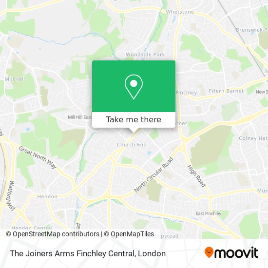 The Joiners Arms Finchley Central map