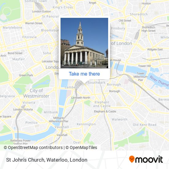 St John's Church, Waterloo map