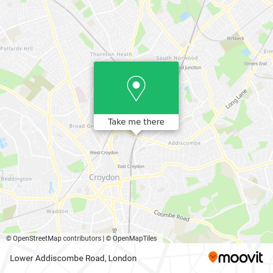 Lower Addiscombe Road map