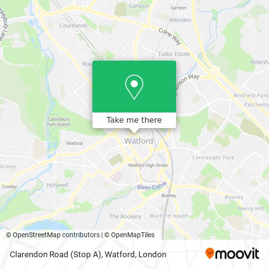 Clarendon Road (Stop A), Watford map