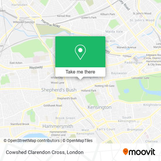 Cowshed Clarendon Cross map