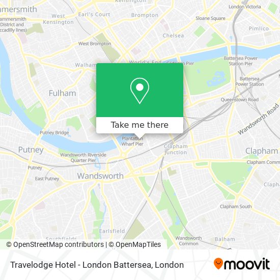 Travelodge Hotel - London Battersea map