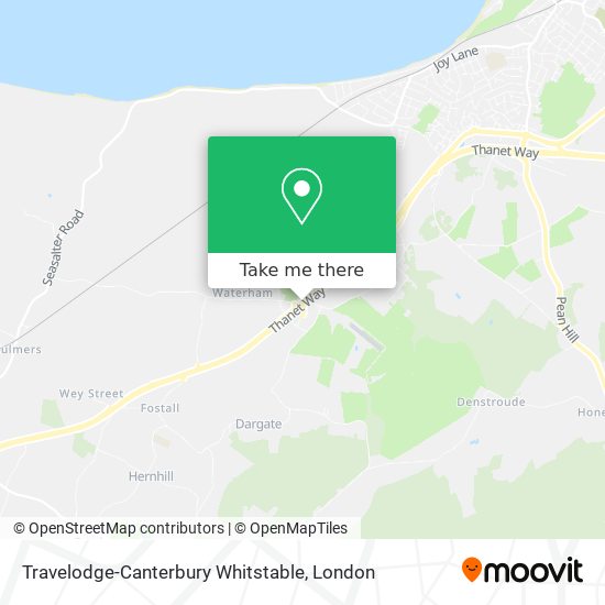 Travelodge-Canterbury Whitstable map