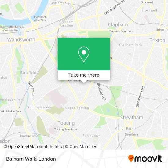 Balham Walk map