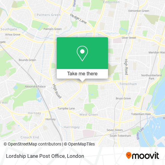 Lordship Lane Post Office map