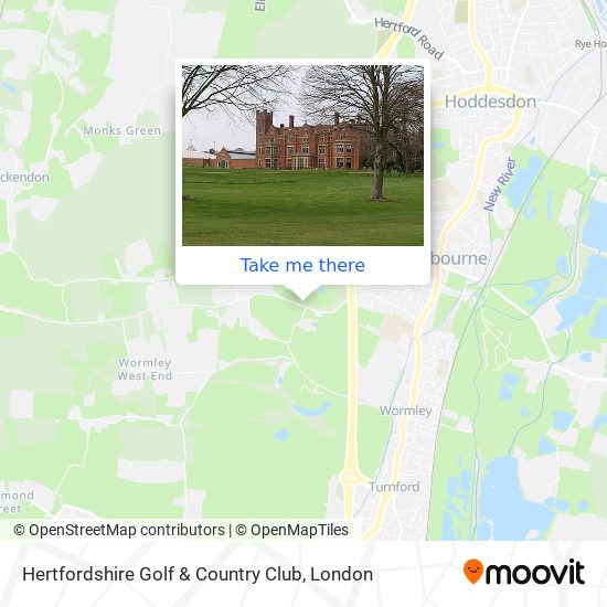 Hertfordshire Golf & Country Club map