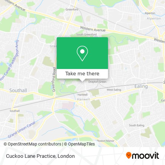 Cuckoo Lane Practice map