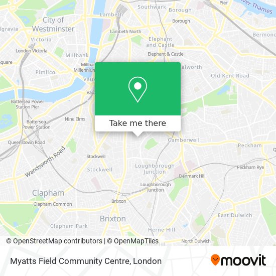 Myatts Field Community Centre map