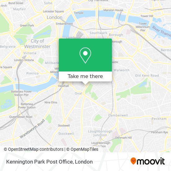 Kennington Park Post Office map