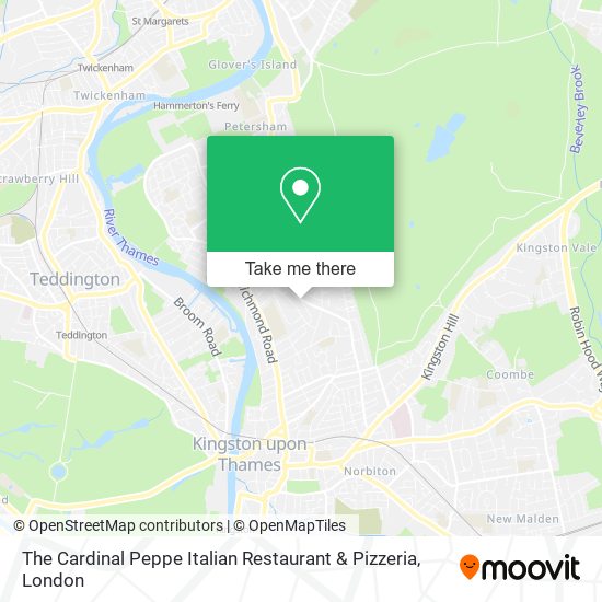 The Cardinal Peppe Italian Restaurant & Pizzeria map