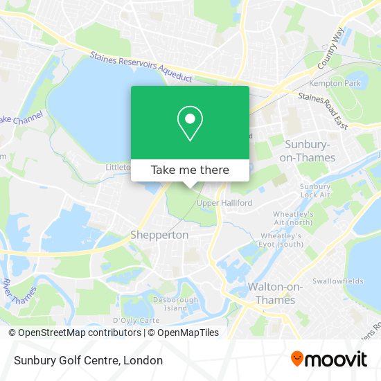 Sunbury Golf Centre map