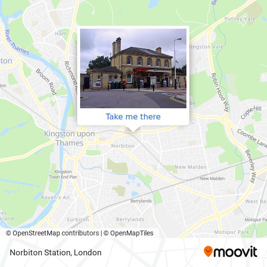 Norbiton Station map