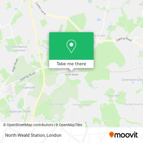 North Weald Station map