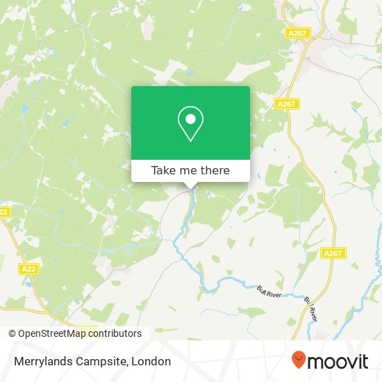 Merrylands Campsite, Stonehill Gun Hill Heathfield BN8 6 map