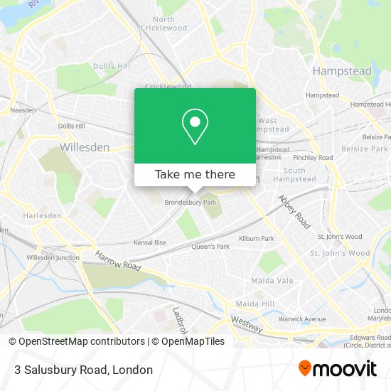 3 Salusbury Road map