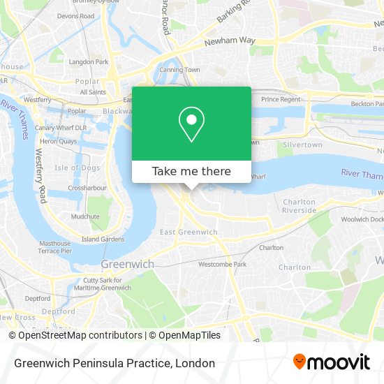 Greenwich Peninsula Practice map