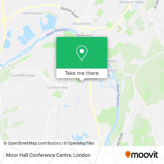 Moor Hall Conference Centre map